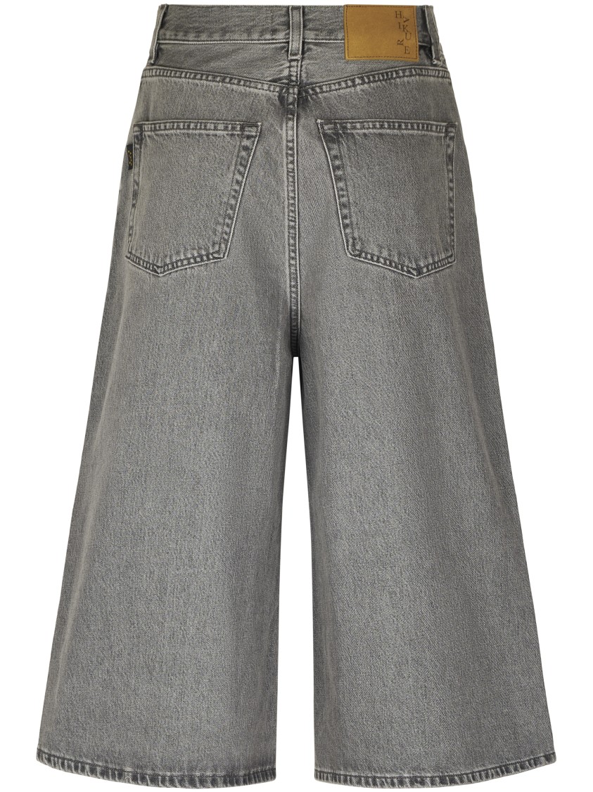 Haikure Denim Trousers With Belt Loops In Gray