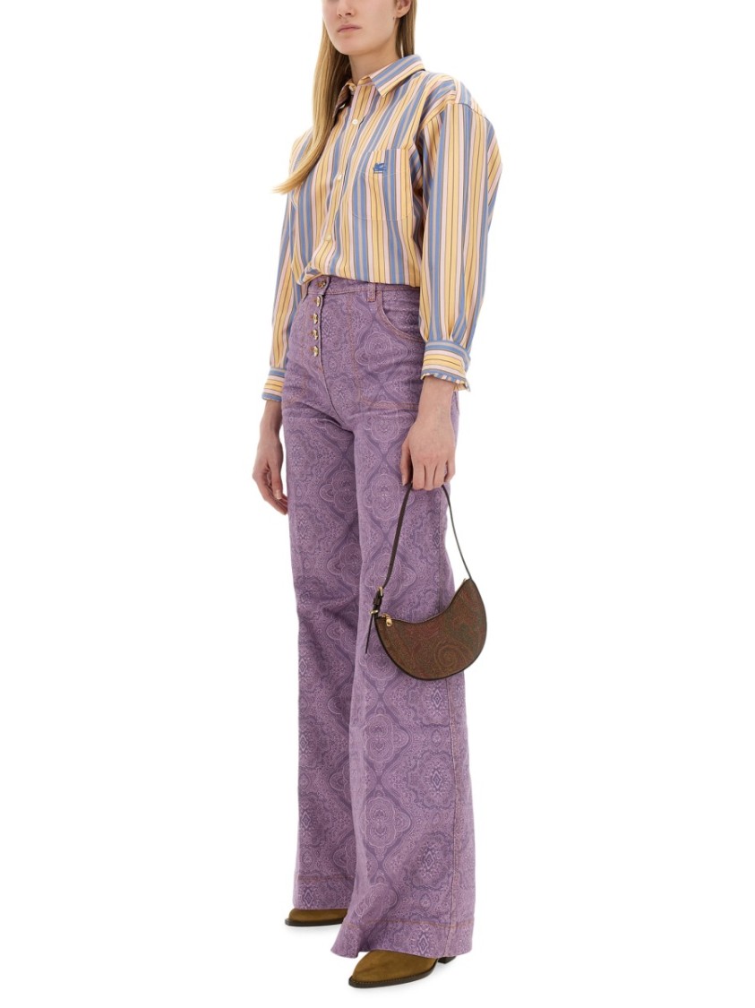 Etro Women Flare Fit Jeans In Purple