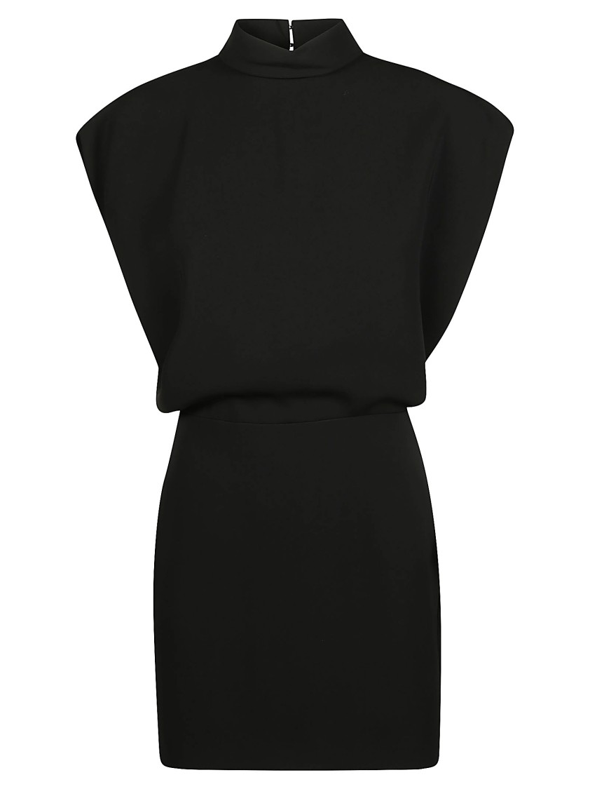 Max Mara High Neck Open Back Short Dress