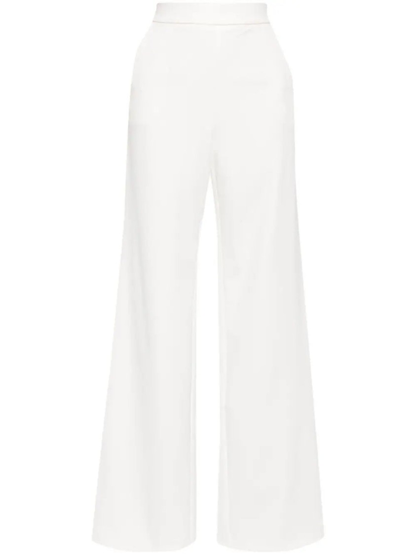 Saiid Kobeisy Lime Green Straight-fit Pants In White
