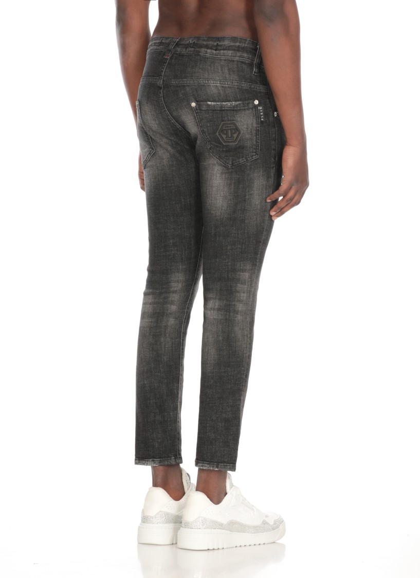 Philipp Plein Denim Skinny Fit Hexagon Jeans
