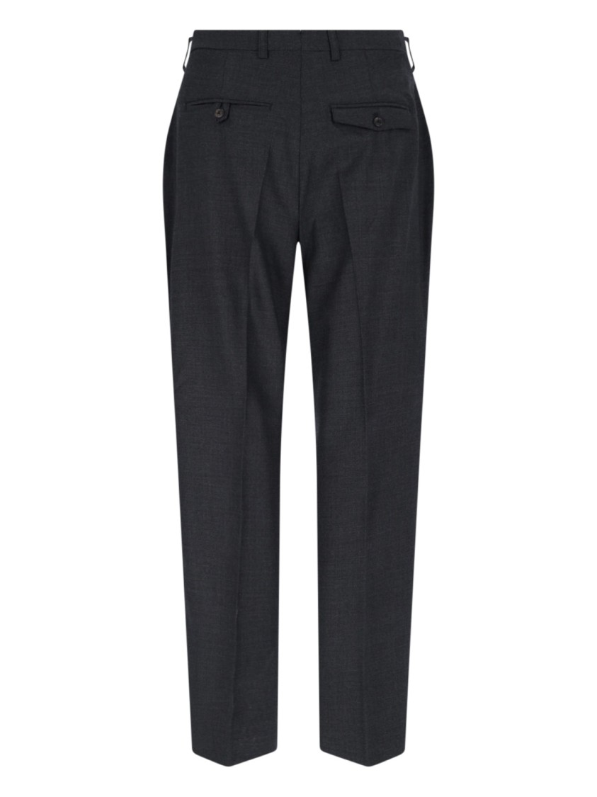 Our Legacy High-waisted Wool Chino Trousers With Straight Fit In Black