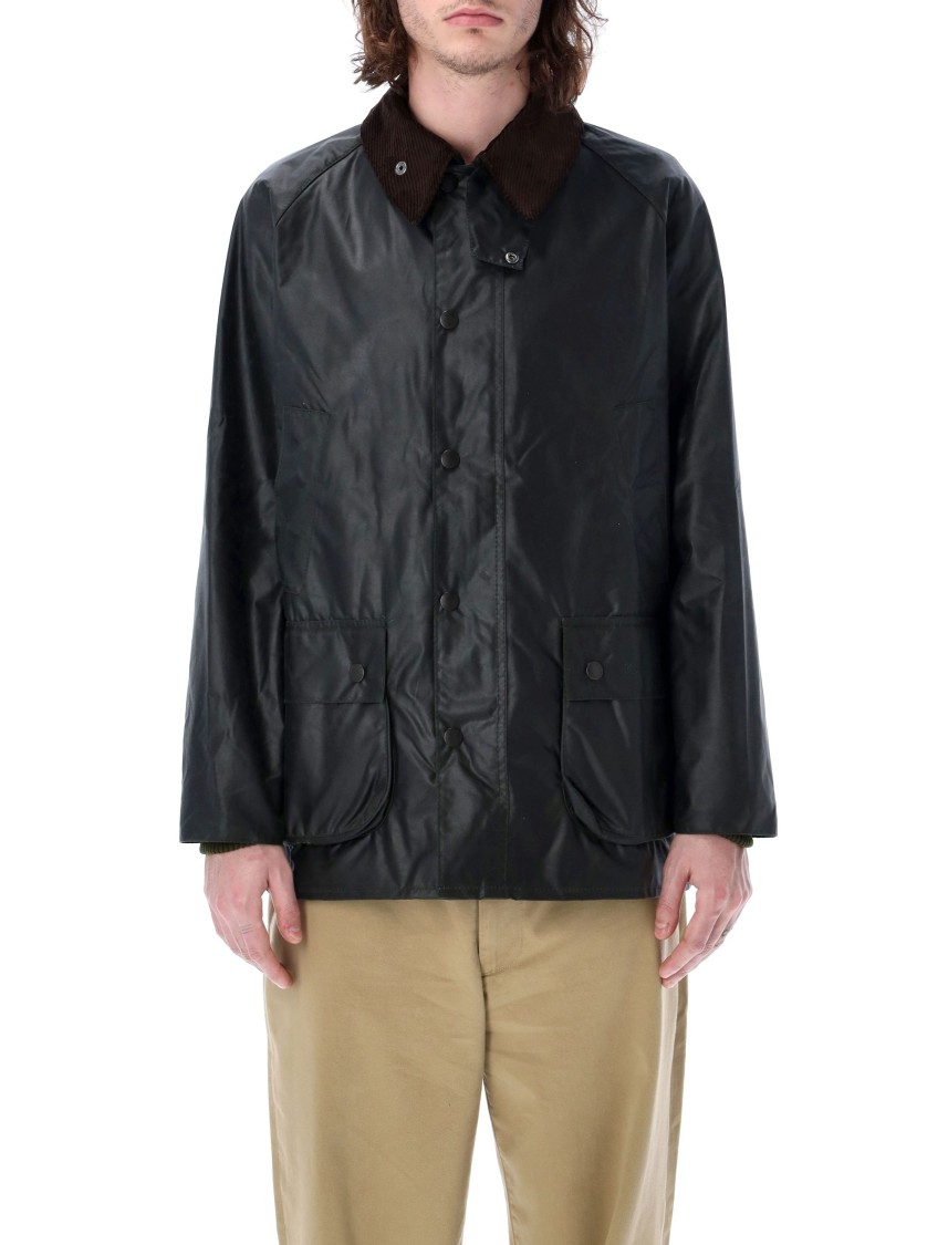 Shop Barbour Bedale Wax Jacket In Black