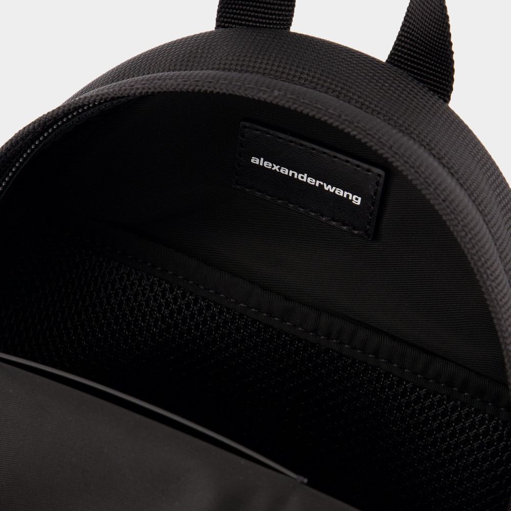 Shop Alexander Wang Punch Mini Sling Backpack - Nylon - Black