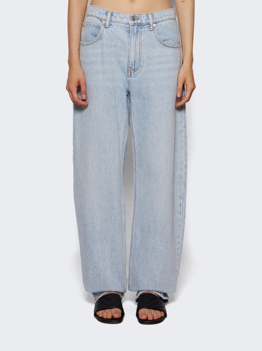 Alexander Wang Zipped Back Slit Wide-leg Jeans