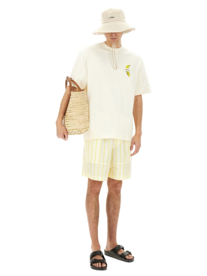 Shop Jacquemus "aloe" Shorts In Neutrals