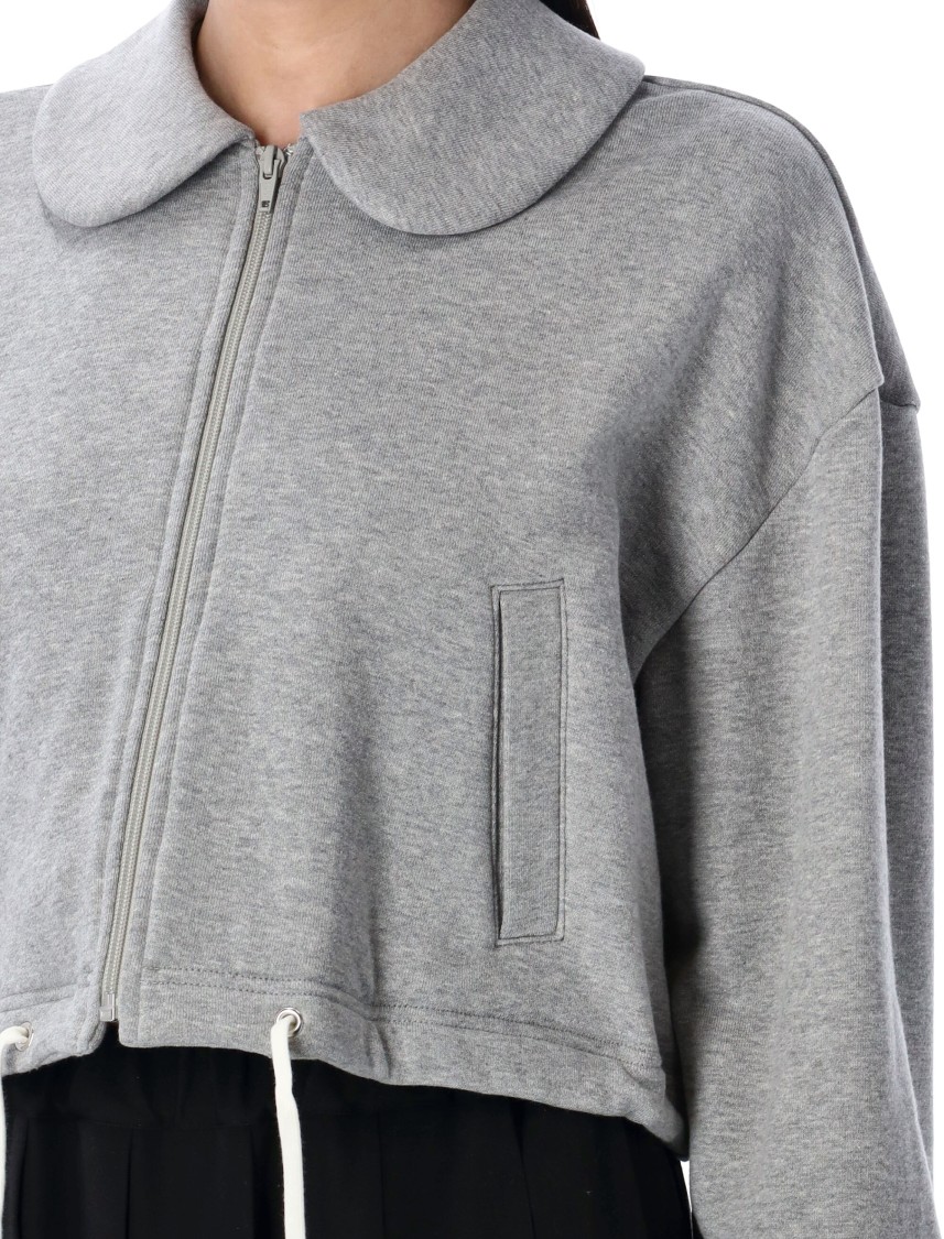 Shop Comme Des Garçons Peter Pan Collar Zip-up Hoodie