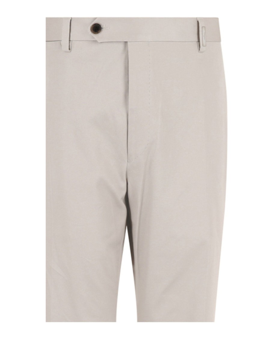 Ferragamo Mid-rise Regular-fit Chino Pants With Functional Pockets In White
