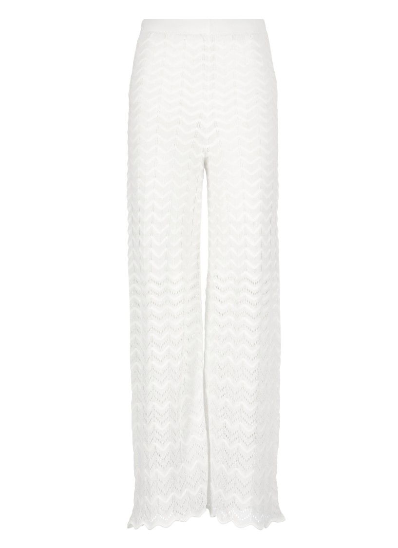 D Exterior D. Exterior White Cotton Blend Pants