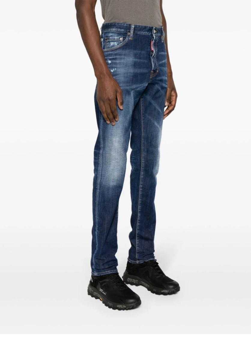 Dsquared2 Cool Guy Distressed Skinny Jeans In Blue