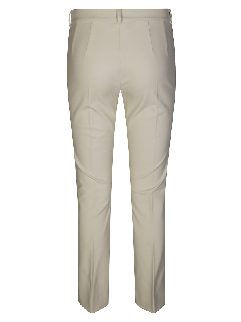 Max Mara Tailored Straight-leg Pants With Subtle Texture In Gray