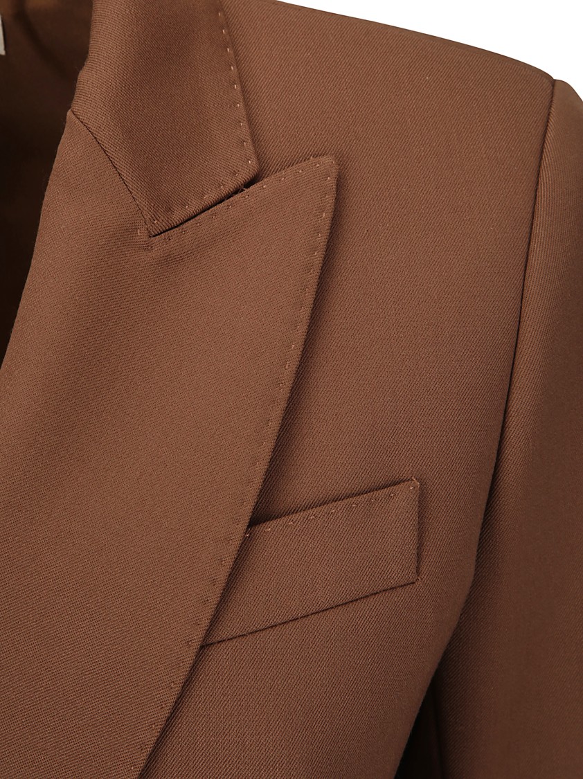 A.b. Double-breasted Jacket In Brown