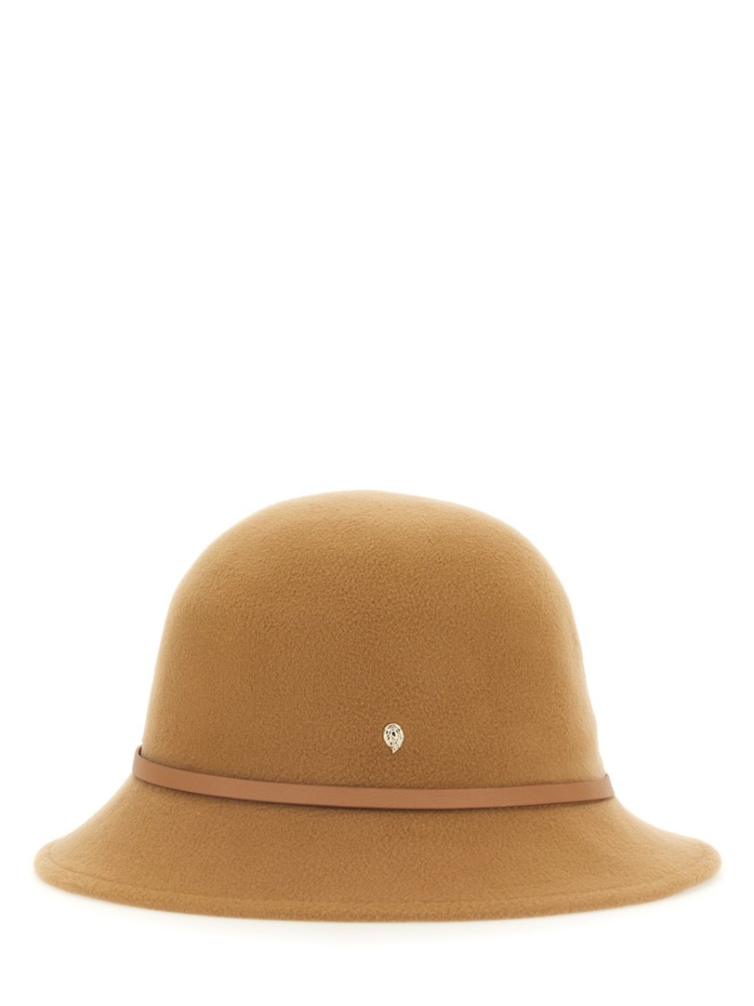 Helen Kaminski Leather-trimmed Wool Bucket Hat With Soft Crown