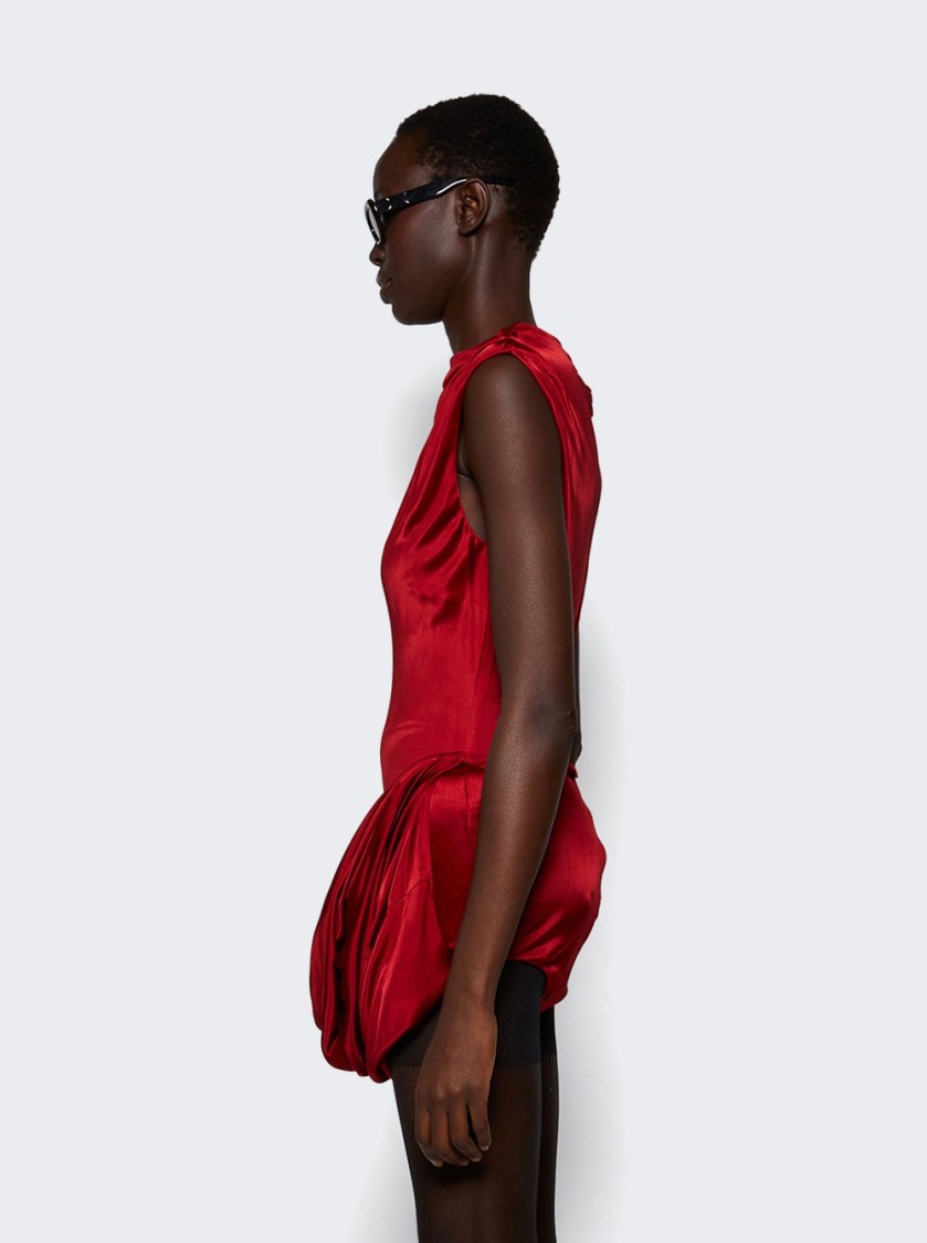 Magda Butrym Draped Satin-jersey Mini Dress