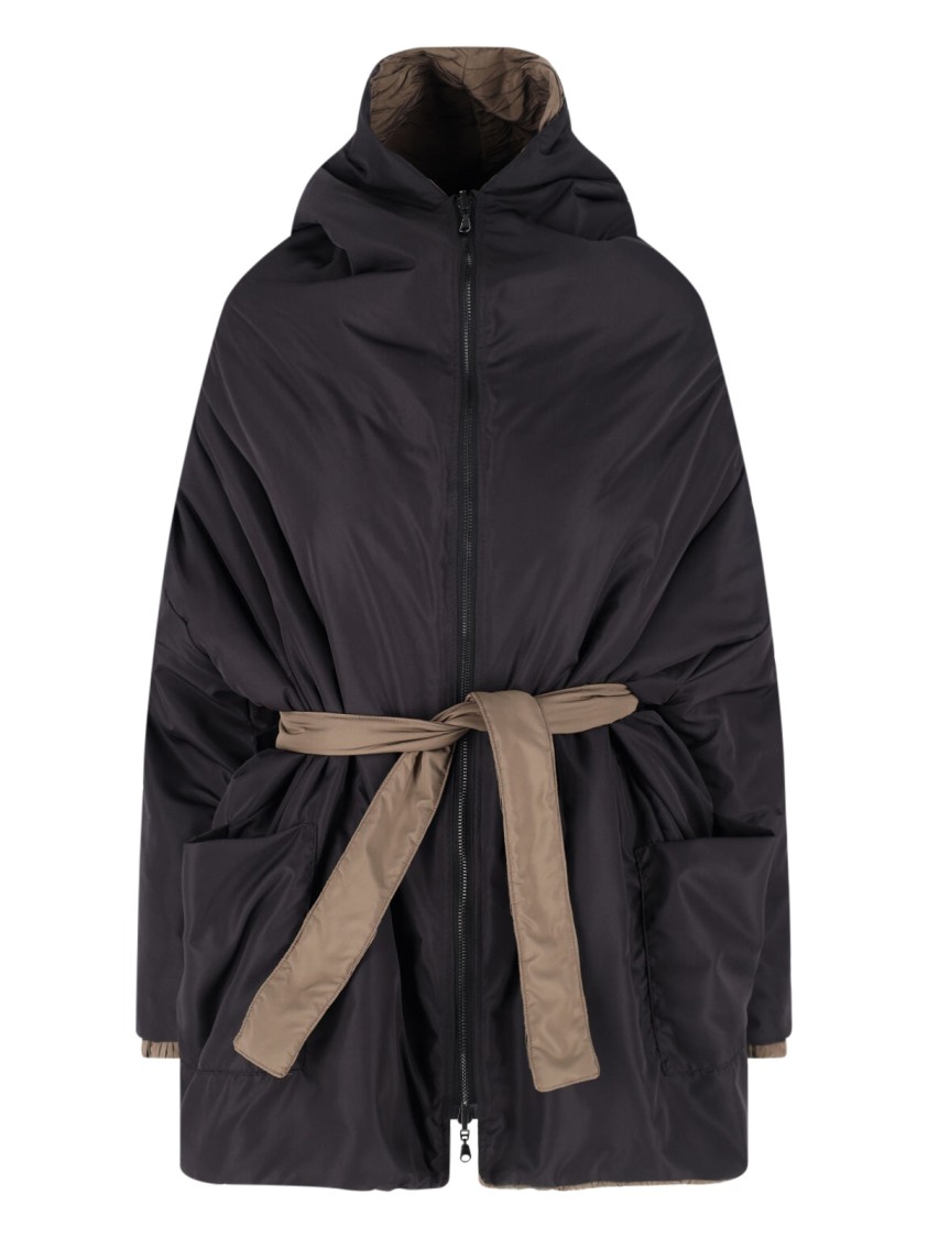 Kimono Rain Reversible Raincoat – Brown/black In Brown