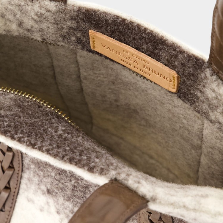 トートバッグ Vanessa Bruno Cabas S Shopper Bag - Wool - Brown The Cabas Tote, our iconic bag