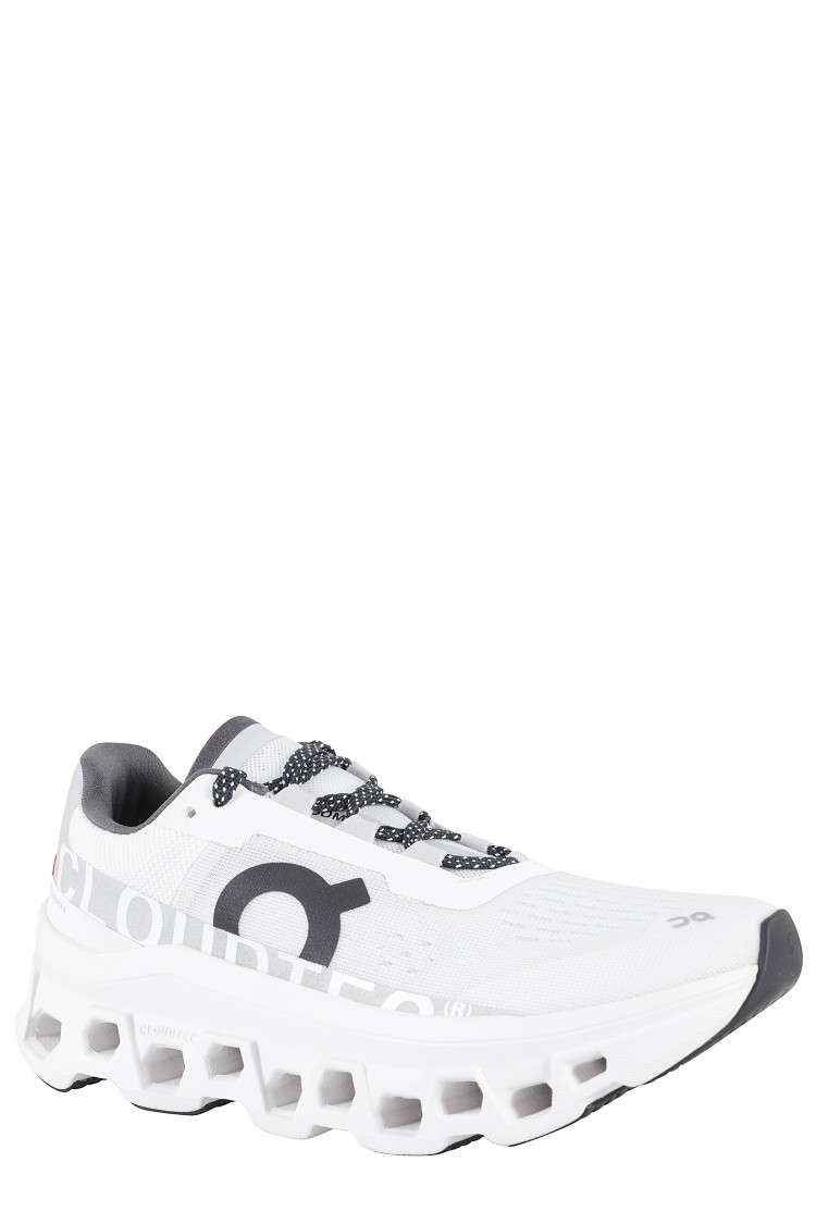 On Running Cloudmonster Sneakers With Technical Fabric Upper In White