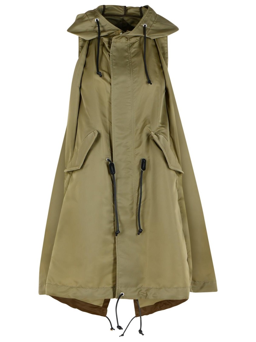 Shop Sacai Green Nylon Vest