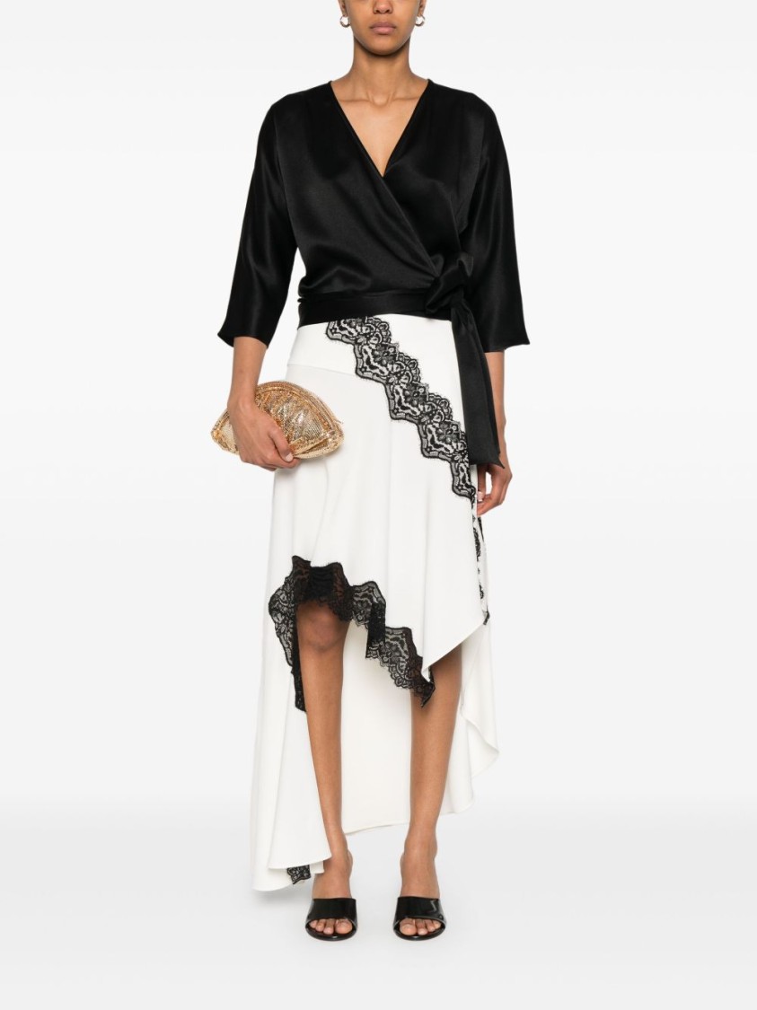 Antonelli Wrap Design T-shirt With Deep V-neckline
