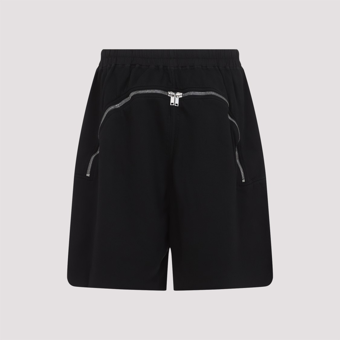 Rick Owens Drkshdw Black Hollywood Long Boxers Butt Zipp Shorts In Black