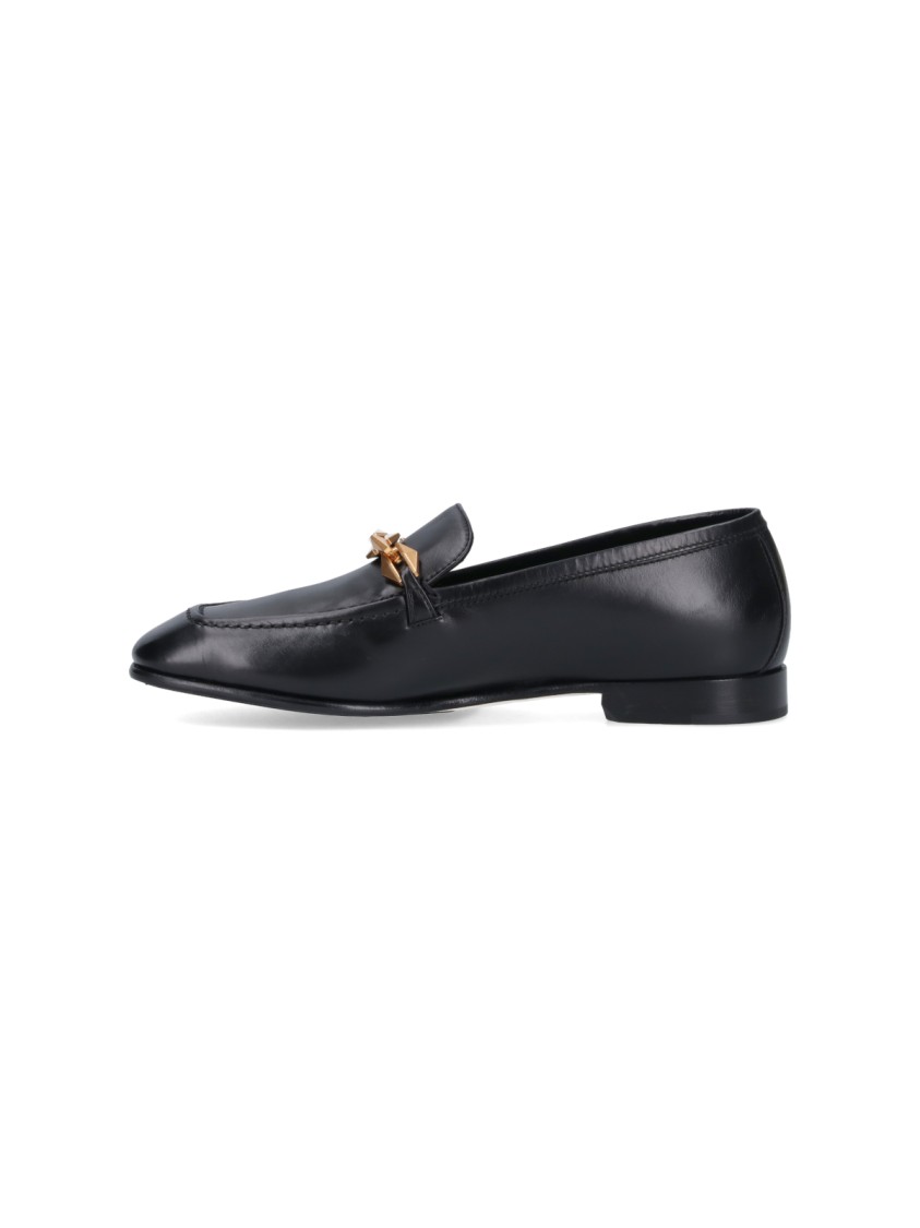 Jimmy Choo Woman Loafers Black Size 10 Soft Leather In Black