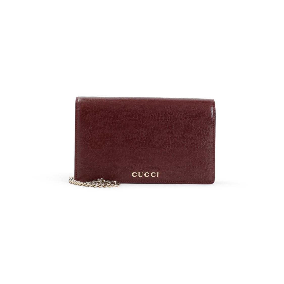 Gucci Red Leather Chain Wallet