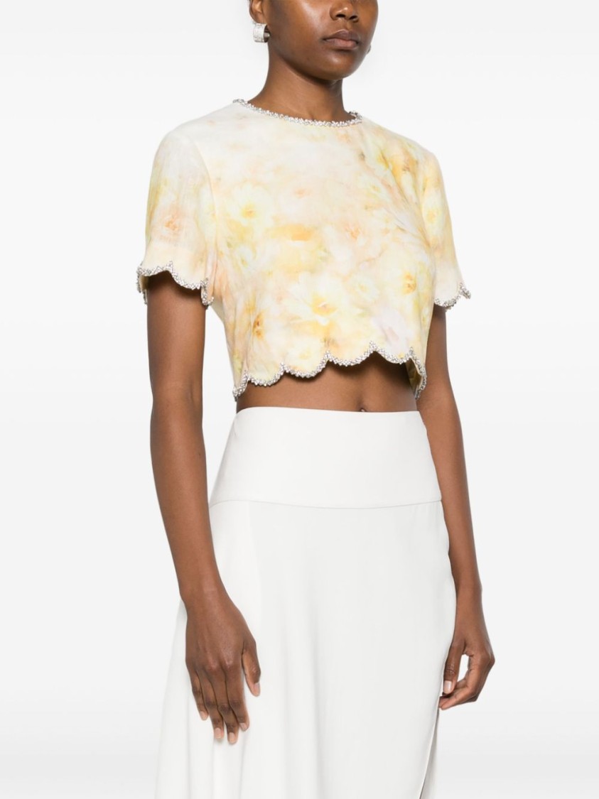 Zimmermann Women Crush Printed Linen Top In Neutrals