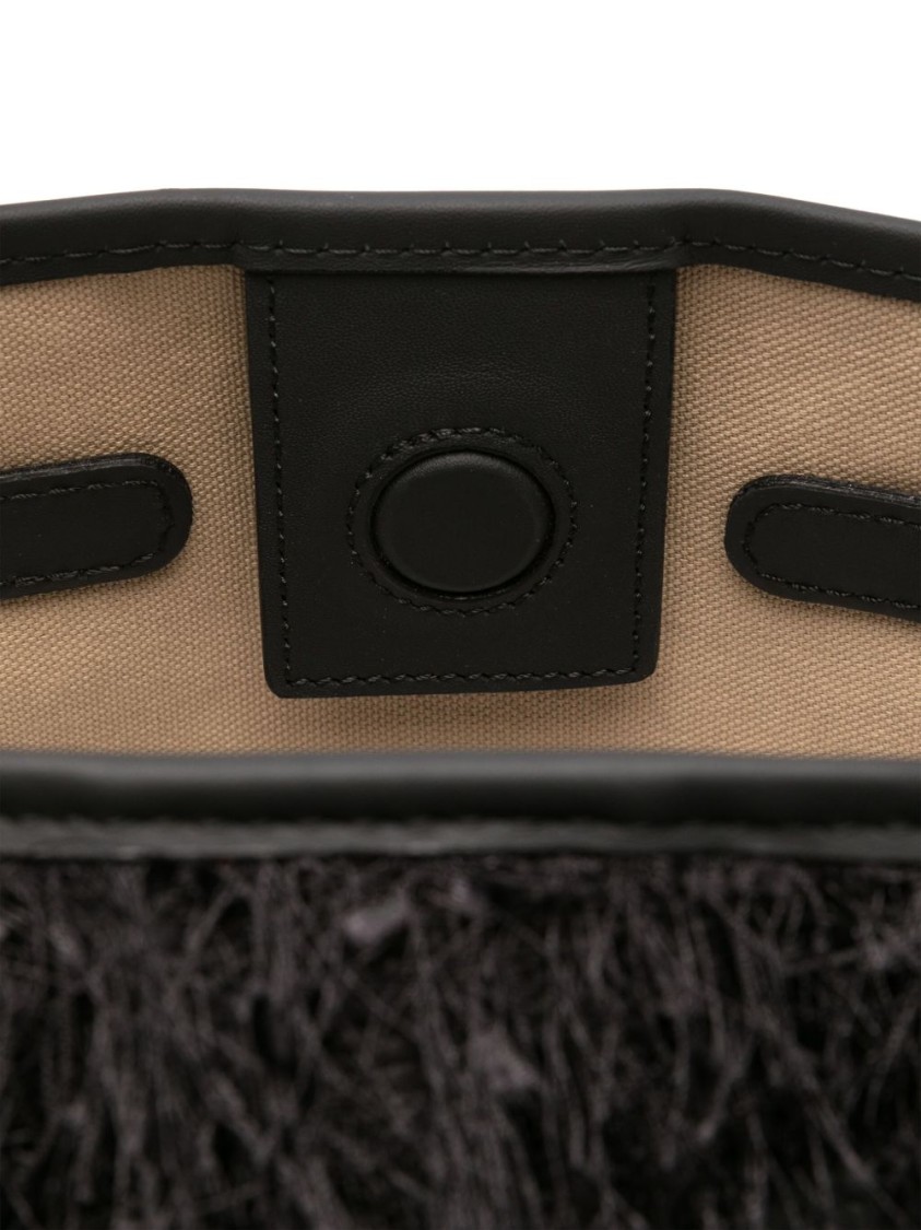 Gianni Chiarini Textured Black Shopper Bag With Fluffy Exterior
