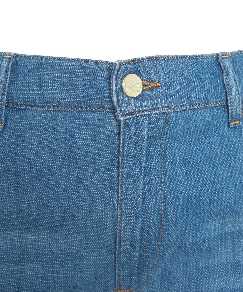 Kaos Straight Leg Jeans With Turn-ups In Blue