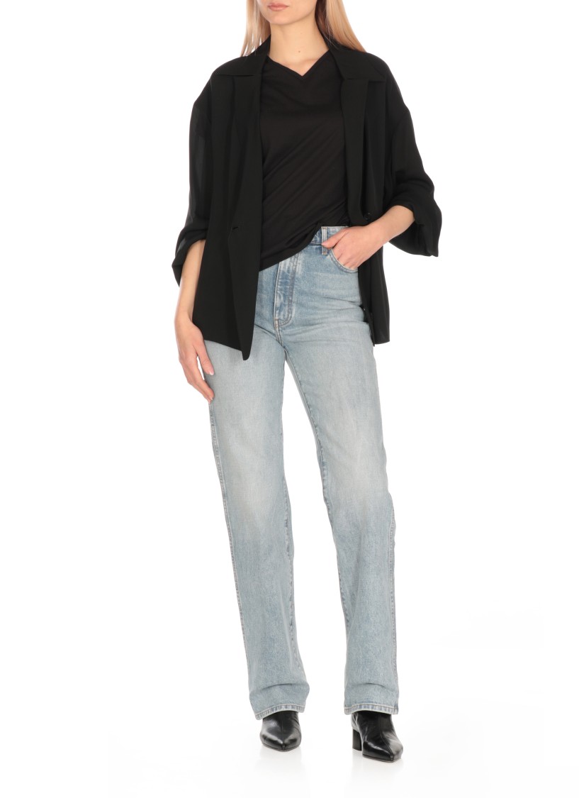 Khaite Black Cotton Top