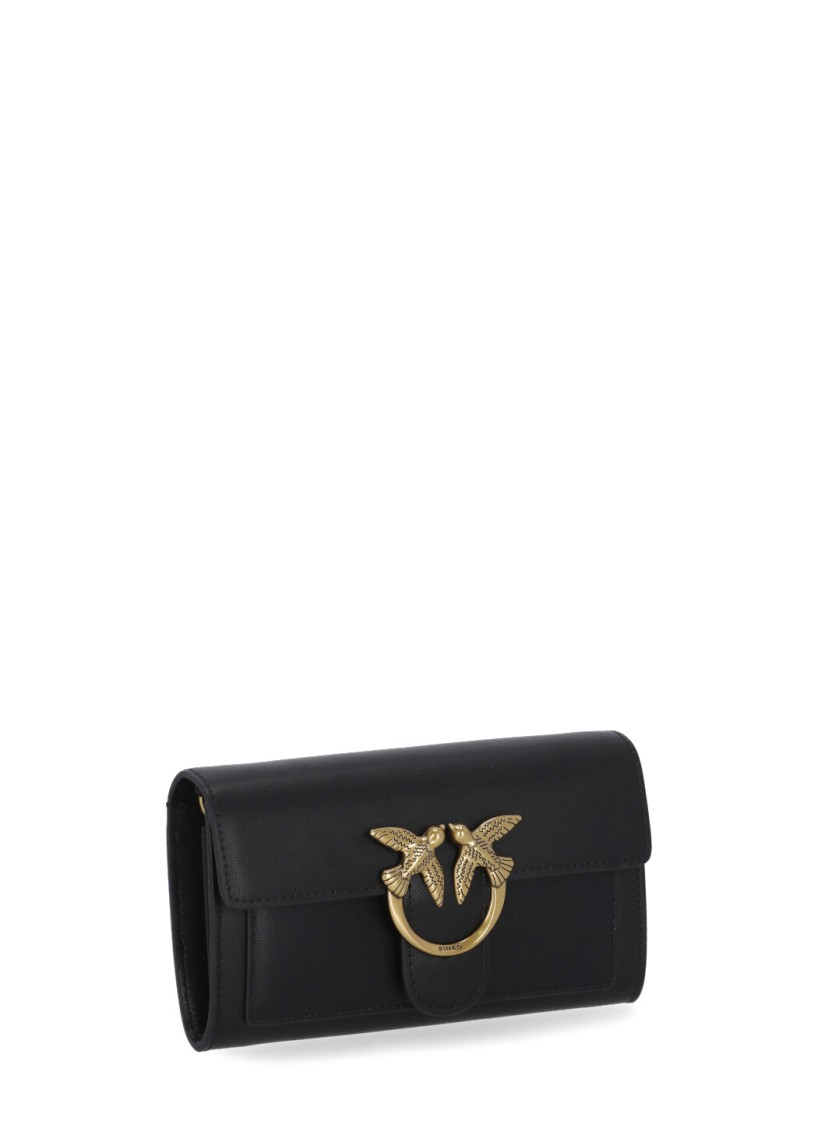 Shop Pinko Black Love One Wallet