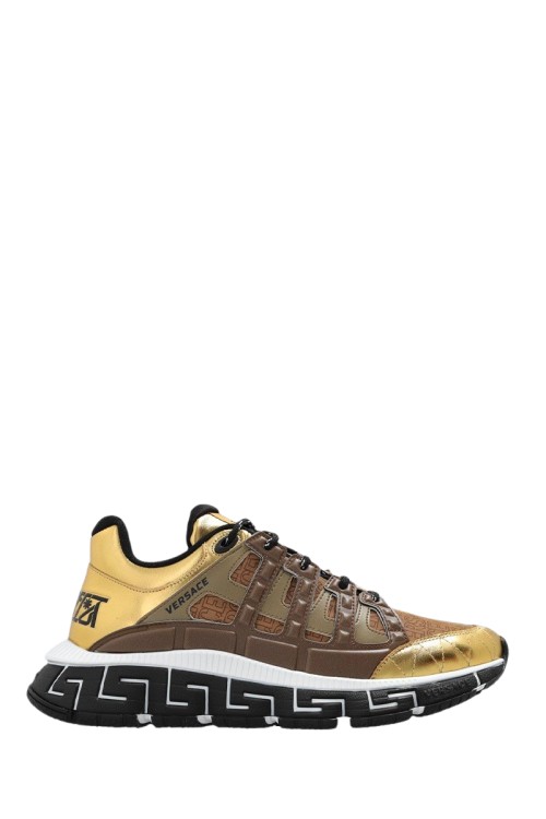 VERSACE ヴェルサーチ TRIGRECA グリッターゴールド スニーカー Versace Gold Trigreca Sneakers in Gold | THE LIST