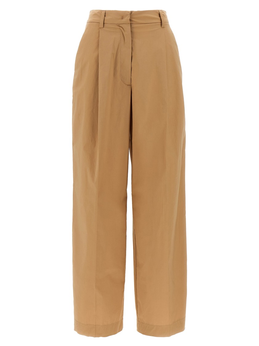 The Latest Slightly Wide Straight Leg Neutrals Trousers In Nude