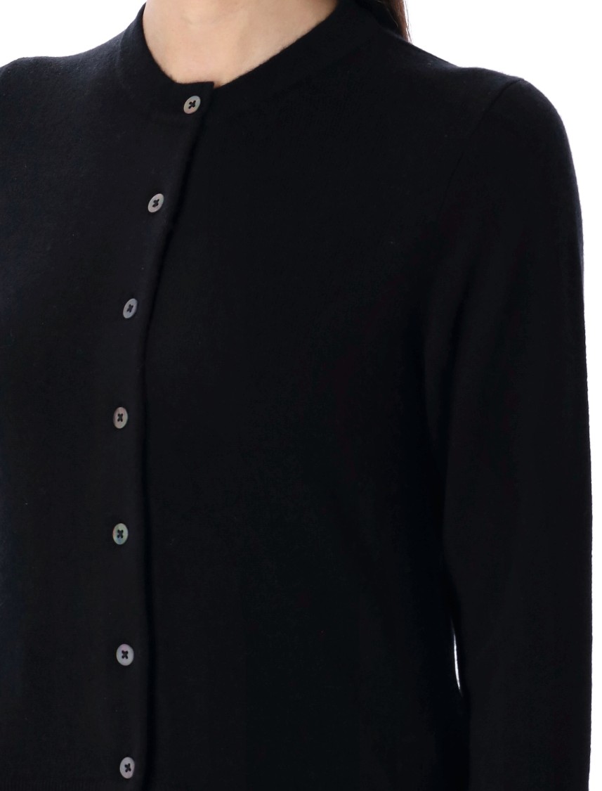 Rhea Button-down Cardigan With Round Neckline And Texture