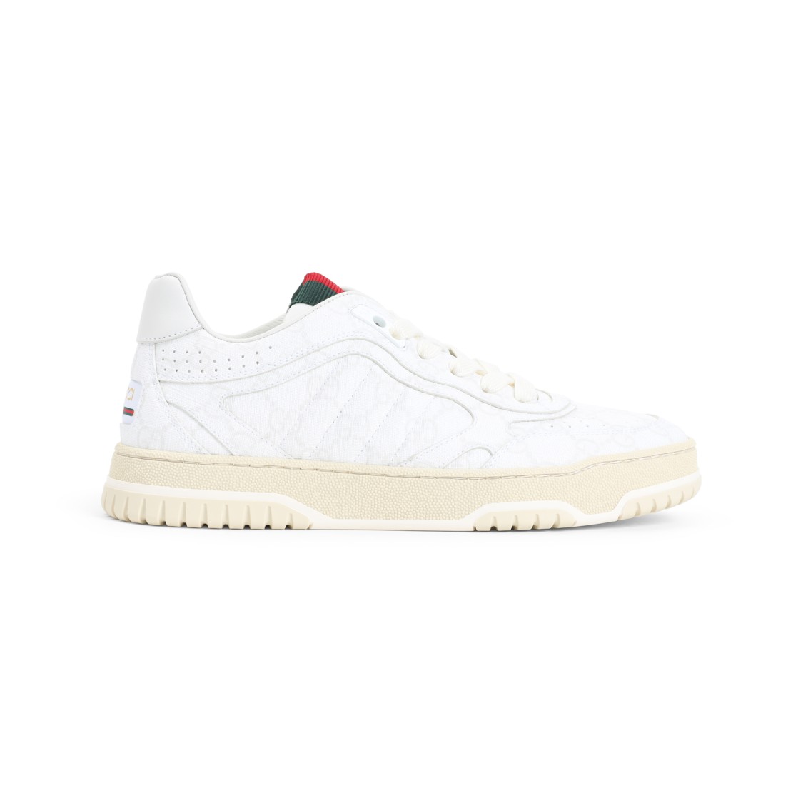Shop Gucci Re-web Textile Sneakers In White