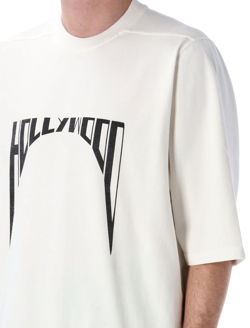 Shop Rick Owens Drkshdw Drkshdw By Rick Owens Oversized Cotton T-shirt With Hollywood Print