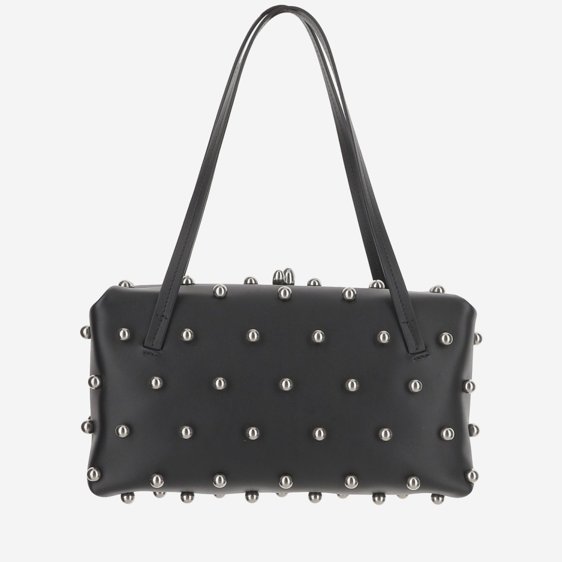 Jil Sander Goji Pillow Leather Shoulder Bag In Black