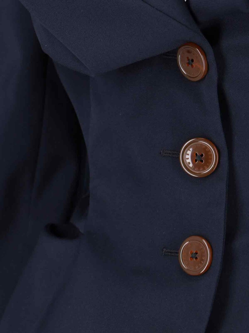 Vivienne Westwood Tailored Jacket With Buttoned Back Vent In Blue