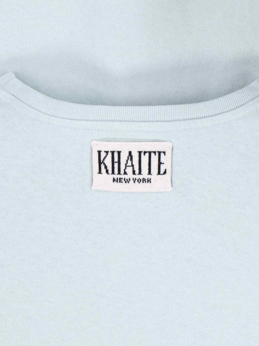 Khaite Logo T-shirt In Blue
