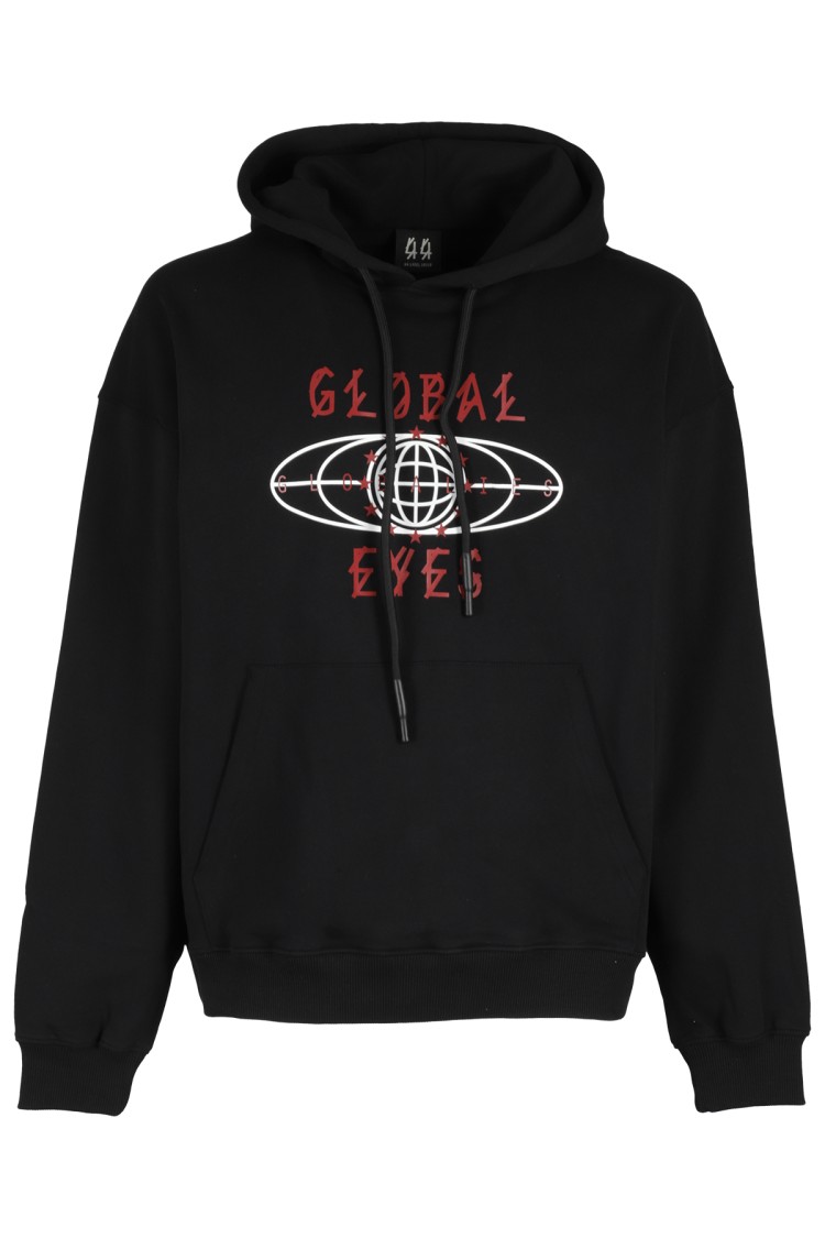 44 Label Group Man Black Sweatshirts In Black