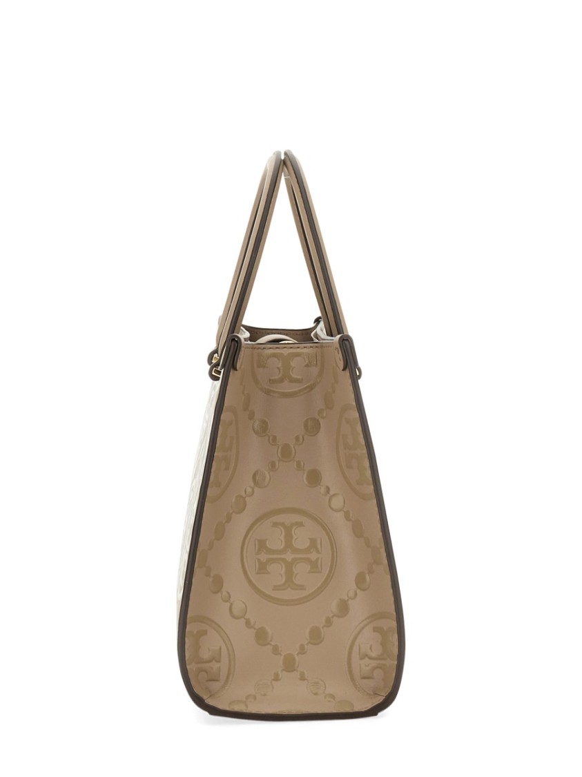Tory Burch T Monogram Handbag In Neutrals
