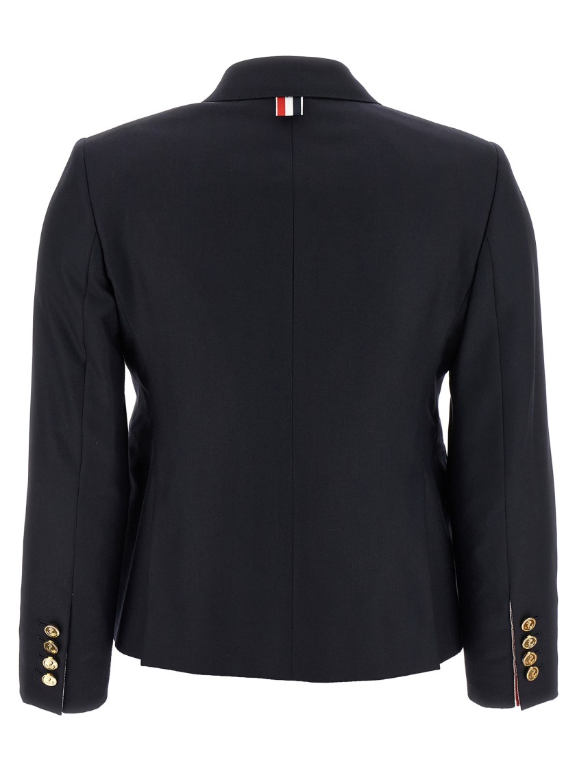 Thom Browne Wool Blazer With Golden Effect 2-buttons