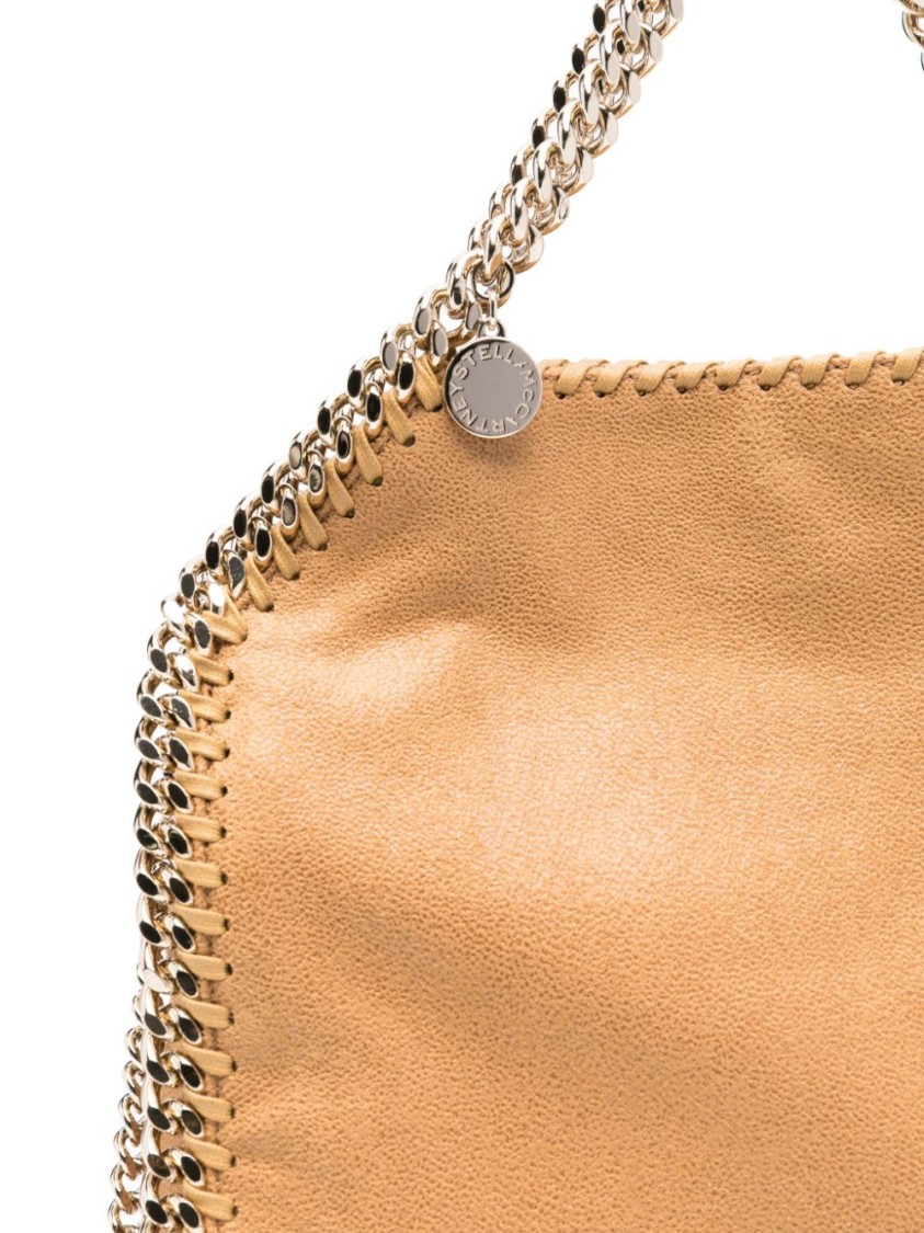STELLA MCCARTNEY STELLA MCCARTNEY GEOMETRIC RED HANDBAG WITH CHAIN STRAP AND CONTRAST STITCHING