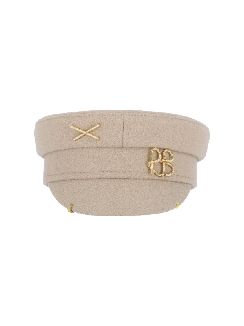Ruslan Baginskiy Baker Boy Wool Blend Hat Cream | THE LIST