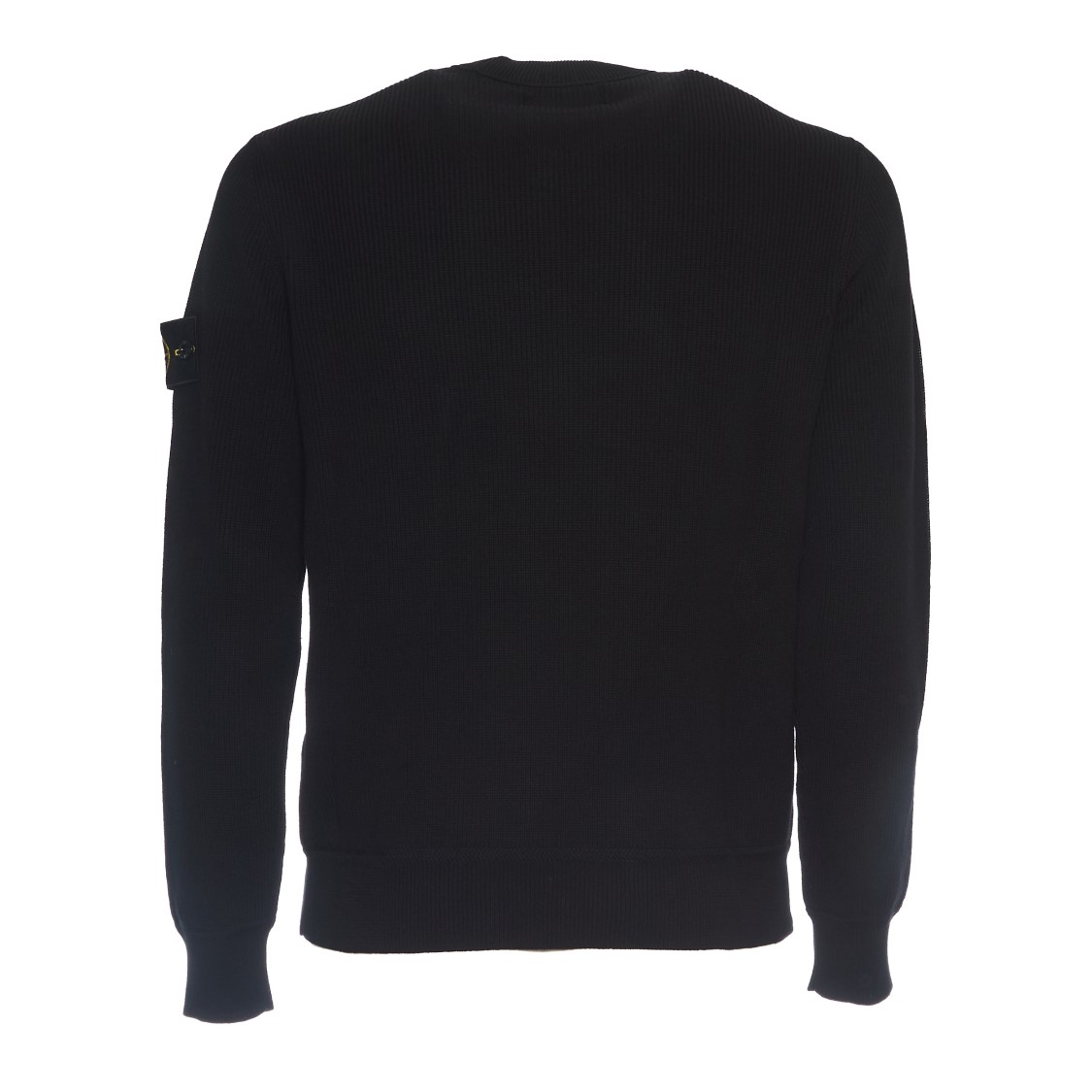 Shop Stone Island Ribbed Black Sweater