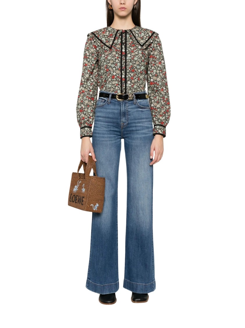 7 FOR ALL MANKIND 7 FOR ALL MANKIND WIDE-LEG HIGH-WAIST JEANS WITH VINTAGE FADING