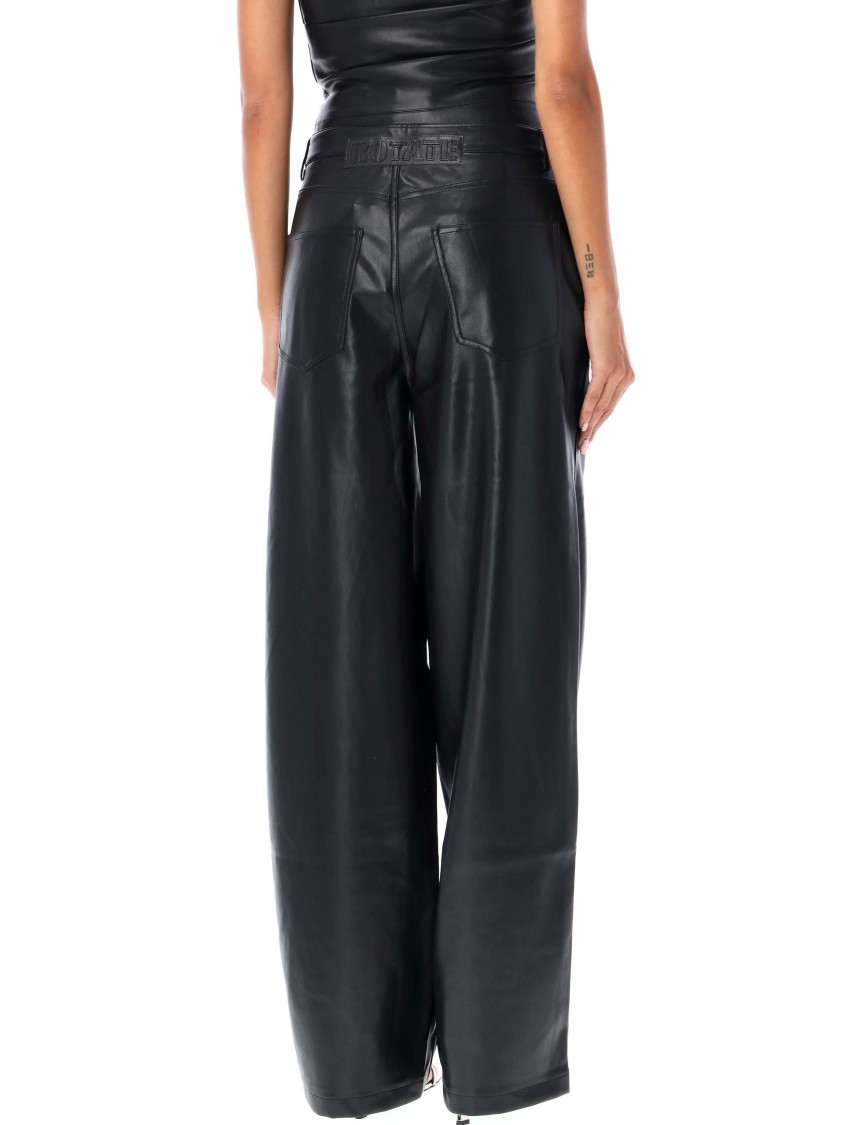Rotate Birger Christensen Rotate Birgerchristensen Wide Leg 5 Pocket Pant In Black