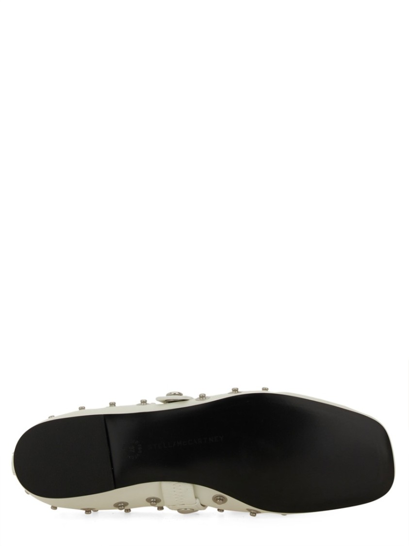 Stella Mccartney Ryder Semi Shine Alt Mat Flats Vanilla In White
