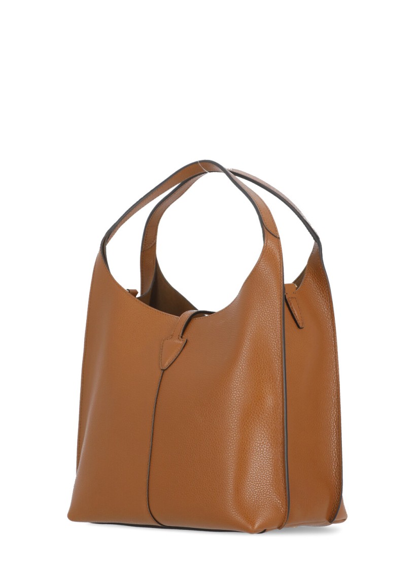 Tod's Brown Leather Shoulder Bag In Brown