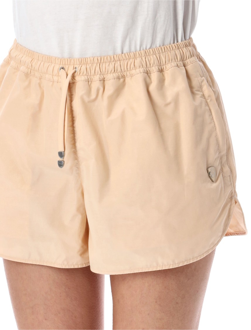 Burberry Relaxed Fit Nylon And Cotton Active Shorts In Neutral